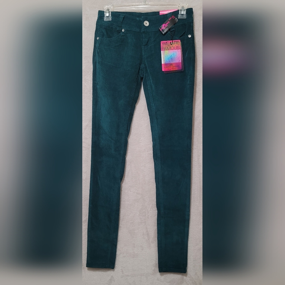 Almost Famous Teal Corduroy Pants Size 0